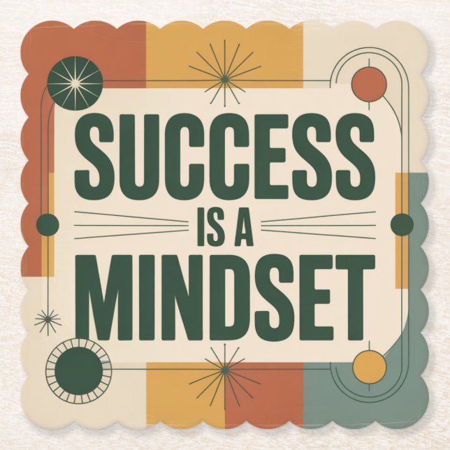 Success Is A Mindset Untersetzer (Vorderseite)