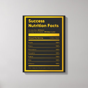 Success Nutrition Fakten   Motivierend Angebot Leinwanddruck