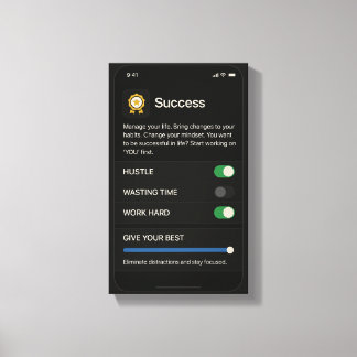 Success Settings: Optimize Your Life Leinwanddruck