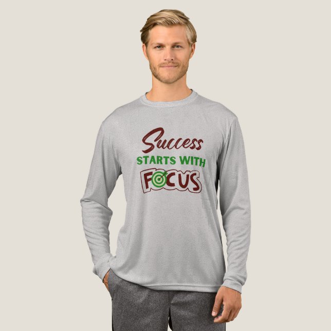 Success Starts With Focus Tri-Blend Shirt (Volle Vorderseite)