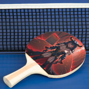 Succubus Kontakt am Kreuzweg: Anime Lilin Dämon Tischtennis Schläger