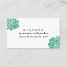 Succulare Wedding RSVP Online-Website-Karten