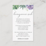 Succulekulare Honeymoon Wish Fund Enclosure Card Begleitkarte<br><div class="desc">Calligraphie Honeymoon Wunsch Anfrage mit Aquarellsukkulenten und Gedicht"WENN MAN AN EIN GIFT FÜR USWE FRAGE, WENN SIE BITTE ÜBERLEGEN, DASS SIE ZU UNSEREM HONEYMOONTO GESTÜTZT WERDEN. UNSER HAUS IST VOLLSTÄNDIG VON DER THINGSA-KOLLE, DIE SIE ERFORDERN KÖNNTEN, UND SO EIN URLAUB VOR ALLEM, WAS WIR AM BESTEN WOLLEN. DANN, WÄHREND WIR...</div>