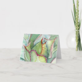 Succulent Agave shawii Grußkarte Karte