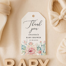 Succulent Baby Dusche Vielen Dank | Blumenkaktus