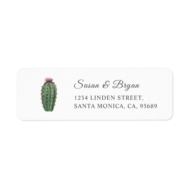 Succulent Greenerity Address Label (Vorne)