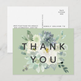 Succulent Greenerity Vielen Dank Postkarte