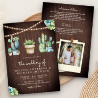 Succulent Greenery Cactus Pots Barn Wood Wedding