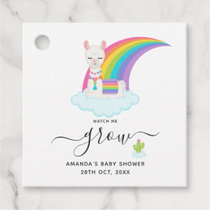 Succulent Llama Heaven Watch Me Grow Baby Dusche Geschenkanhänger
