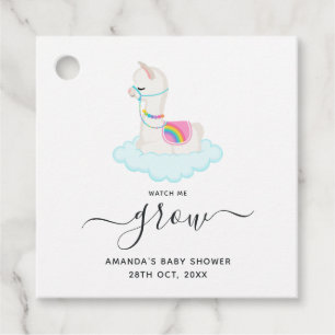 Succulent Llama Heaven Watch Me Grow Baby Dusche Geschenkanhänger