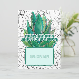 Succulent Thank You Teacher Gift Card Holder Feiertagskarte