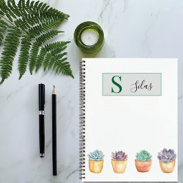 Succulent Watercolor Spiral Notebook Notizbuch
