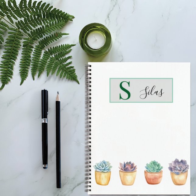 Succulent Watercolor Spiral Notebook Notizbuch (Von Creator hochgeladen)