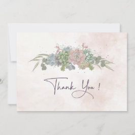 Succulent Wedding Thankyou Card Einladung