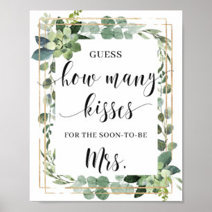 Succulent Wie viele Küsse für die bald zu untersch Poster