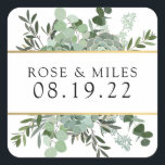 Succulents and Gold Wedding Danke Stickers<br><div class="desc">Diese Aufkleber eignen sich hervorragend,  um Ihre Gastgeschenke Hochzeiten anzubringen,  um Ihren Gästen zu danken.</div>