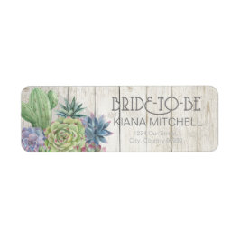 Succulents and Rustic Wood Bride-to-be ID515