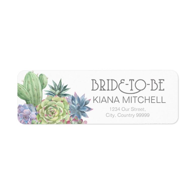 Succulents and Sparkle Bride-to-Be Wedding ID515 (Vorne)