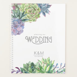 Succulents and Sparkle Wedding Green ID515 Planer