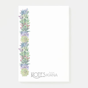 Succulents and Sparkle Wedding ID515 Post-it Klebezettel