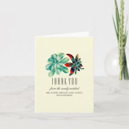 Succulents Aquamarin Wedding Danke