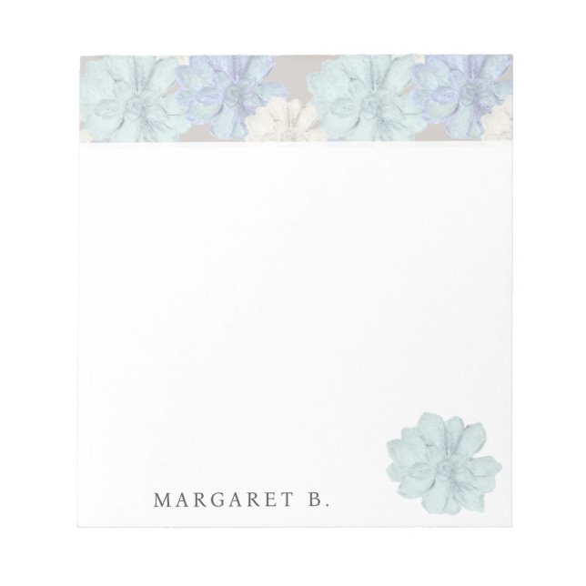 Succulents Art Pattern Custom Notizblock (Vorderseite)