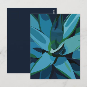 Succulents Blue Agave Cactus succulents Postkarte