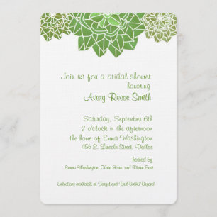 Succulents Bridal Dusche Einladung