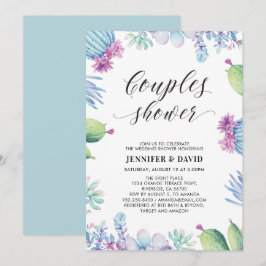 Succulents Couples Polterabend Einladung