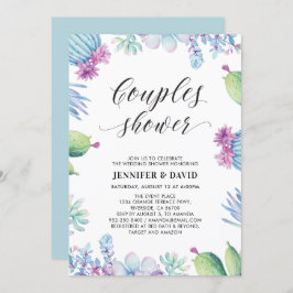 Succulents Couples Polterabend Einladung