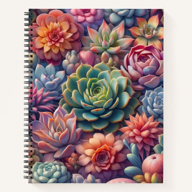 Succulents Deluxe Notizbuch (Vorderseite)