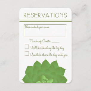 Succulents, die Antwort-Karte Wedding sind RSVP Karte