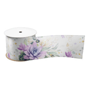 Succulents Gold Blätter Grüne Landschaft Elegant B Satinband