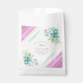 Succulents green rosa Aquarellfarben Custom Hochze Geschenktütchen