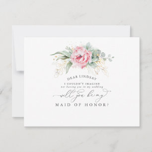 Succulents Greenery Blätter Bridesmaid Vorschlag Einladung