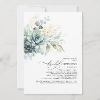 Succulents Greenery Gold Blätter Bridal Luncheon
