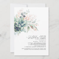 Succulents Greenery Rose Gold Blätter Boho Birthda