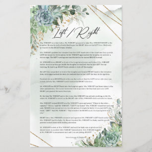 Succulents grüne Blattgold Frame Links rechts