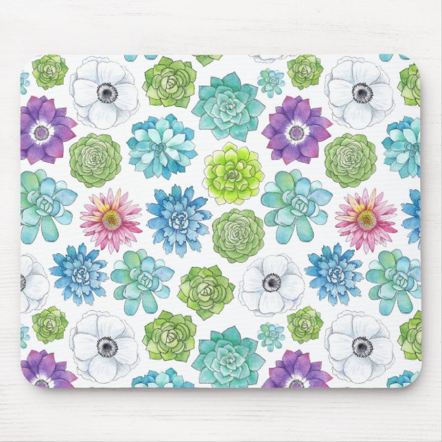 Succulents - mehrfarbig - mousepad (Vorne)