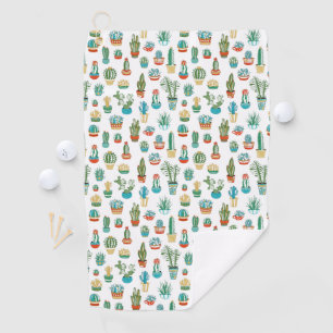 Succulents-Muster Golfhandtuch