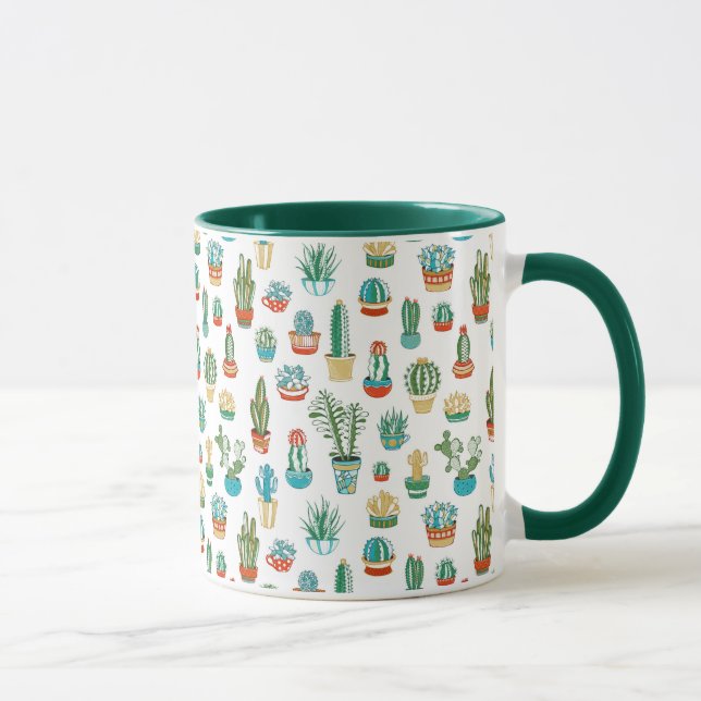 Succulents-Muster Tasse (Rechts)