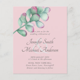 Succulents Pink Blush Mint Green Budget Hochzeit