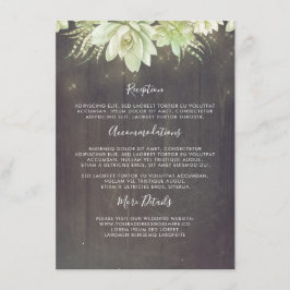 Succulents Rustic Wedding Information Guest Begleitkarte