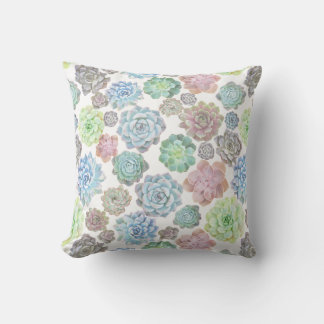 Succulents Throw Pillow Kissen