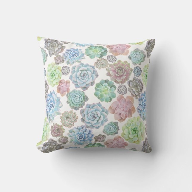 Succulents Throw Pillow Kissen (Vorderseite)