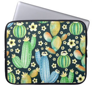 Succulents Watercolor Cactus Floral Pattern Laptopschutzhülle