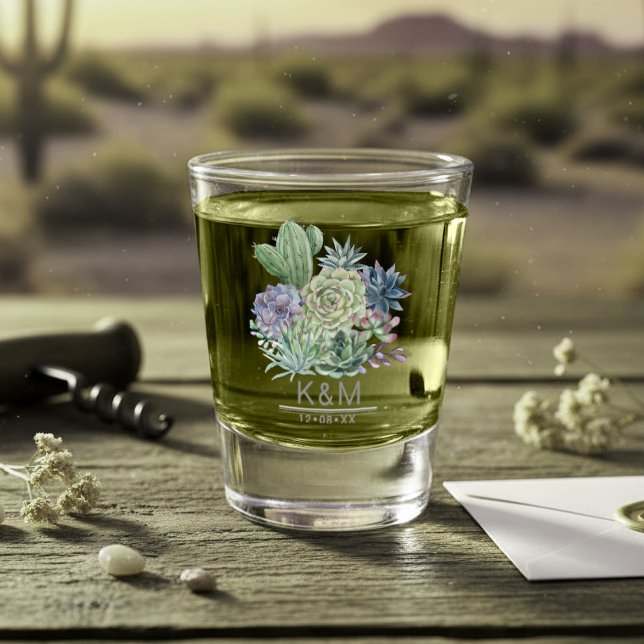 Succulents Wedding ID515 Schnapsglas (Von Creator hochgeladen)