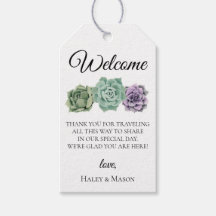 Succulents Wedding Welcome Bag