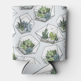 Succules Aquariums Aquarium Aquarellfarben Nahtlos Dosenkühler