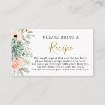 Succules Brautparty Rezept Card Anfrage